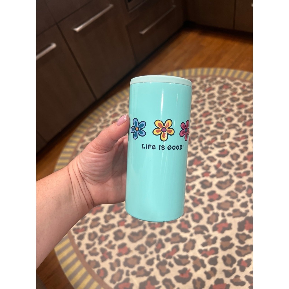 Life is Good Voyager 32 oz. insulated stainless steel tumbler in aqua